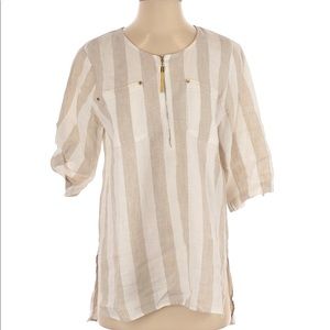 Ellen Tracy linen 3/4 sleeve shirt